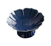 DXEHSEUY Portafrutta in porcellana con piede decorativo per cucina, casa colonica, decorazione per la casa, blu, 12,7 x 5,8 cm