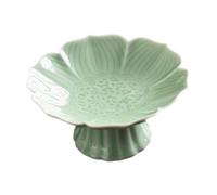 DXEHSEUY Portafrutta in porcellana con piede decorativo per cucina, casa colonica, decorazione per la casa, verde, 12,7 x 5,8 cm