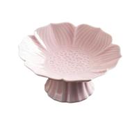 DXEHSEUY Portafrutta in porcellana con piede decorativo per cucina, casa colonica, rosa, 12,7 x 5,8 cm