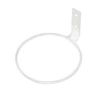 DXEHSEUY Staffa ad anello per vasi di fiori in ferro, per interni ed esterni, patio, balcone, 15,2 cm, bianco, 15,2 cm