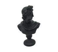 DXEHSEUY Statuina di mitologia greca, busto per la casa, decorazione artistica da scrivania, Apollo, nero