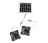 DXEHSEUY Ventola di scarico solare con 2 ventole kit ventilatore solare per capannone serra pollaio