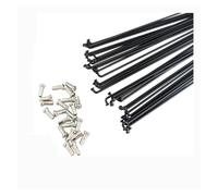 Dxhntskxo 36 pezzi 14G foyBicycle Spokes & Nipples Set, Black High Strength Steel 170-300 mm for Mountain Bike & Road Wheel Repair, Rust Coating Spoke Kit (260 mm)