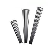 Dxhntskxo Bicycle Spokes 2,0 mm Round - Black J-Bend/Straight Pull Spokes with Copper Nipples, Custom Length Up to 310 mm (Steaight 32 pezzi)