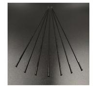 Dxhntskxo Bladed Spokes 10 pezzi, acciaio inox 14 G dritto Pull Black, Flat for & Road Bike, High Performance Wheel Building & Upgrade (288 mm)