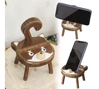 DXIA Supporto per Telefono In Legno, Cellulare Piccolo Sgabello Base, Supporto per Telefono Cellulare Da Scrivania, Può Essere Utilizzato per Guardare Drammi, Leggere Libri, Esercitare Videochiamate