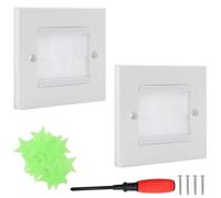 DXiongW 2 Pezzi Placca Passa Cavi Muro Piastra a Spazzola Bianco per Cavi 85 x 85mm Copertura a Spazzola in Plastica Placca Presa a Parete da Incasso per Cavo di TV HDIM Altoparlanti Multimediali