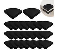 DXiongW 24 Pezzi Paraspigoli per Bambini 3 x 3 x 1 cm Paraspigoli Bambini in Silicone Nero Protezione Spigoli Rotondi per Angoli o Spigoli di Tavoli e Mobili