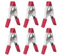 DXiongW 6 Pezzi 4 Pollici Morsetti a Colla in Metallo Con Rivestimento in Gomma Morsetti a Molla in Metallo per Campeggio Telone Lavori Artigianali in Legno