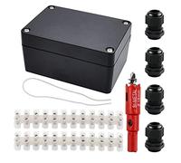 DXiongW Scatola di Derivazione IP65 Scatole Impermeabili Scatola Derivazione Esterna Scatola di Progetto Scatole Progetto Elettriche Esterne con Pressacavo per Ambienti Umidi Esterni 100 x 68 x 50 mm