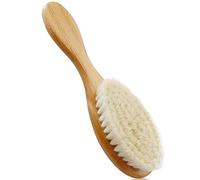 DXIUMZHP Spazzola da Bagno per Schiena Spazzola Corpo Morbida in Pura Lana, Spazzola Posteriore Portatile con Manico Corto in Faggio di Alta qualità (Color : Natural, Size : 7.1 * 2inches*1)