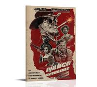DXLFHG Django Unchained - Poster moderno impermeabile da parete, decorazione unica per la casa, ottimo ricordo per anniversari e compleanni, stile cornice, 30 x 45 cm