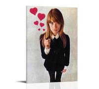 DXLFHG Françoise Hardy - Poster moderno impermeabile da parete, decorazione unica per la casa, ottimo ricordo per anniversari e compleanni, stile cornice, 30 x 45 cm