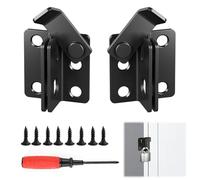 DXLing 2 Coppie Piccolo Lucchetto Hasp Serratura Della Porta Bullone In Acciaio Inox Apertura Destra/Sinistra Latch Gate Hasp Serratura Antifurto Serratura con Viti per Finestra Mobili Porta Nero