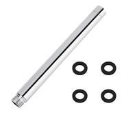 DXLing 28cm Prolunga per Braccio Doccia in Acciaio Inossidabile Finitura Cromata Pollici in Argento Tubo per Braccio di Prolunga per Soffione Doccia Tubo in Tondo per Accessori da Bagno