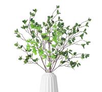 DXLing 4 Pezzi Rami di Piante Artificiali 109cm e 86.5cm Artificiale di Ficus Steli di Piante Eucalipto Verde per Vaso Nozze a Casa Ufficio Decor