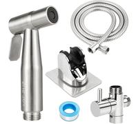 DXLing Handheld Bidet Spruzzatore Acciaio Inossidabile Spruzzatore Spruzzatore portatile per bidet Kit Bidet Spruzzatore Set con Supporto e Valvola G1/2 "T per Bambino Pannolino Spruzzatore