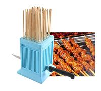 DXMCC Cubo Fabbrica Spiedini Arrosticini Creatore Rapido per Carne e Verdure Barbecue Spiedini arrosticini cubo Barbecue Stringer 49 Buche Barbecue Grill Shish Kebab Maker Kit Strumento