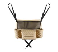 DXNQ Portamonete da auto tra i sedili, elegante organizer in pelle per sedile anteriore e posteriore, borsa organizer con scatola per fazzoletti, portabicchieri, grande capacità, multi tasca, borsa