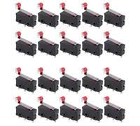 Dxoniislh 20Pcs Micro-Roller Leva Braccio Aperto Chiudi Finecorsa Kw12-3 PCB Microinterruttore