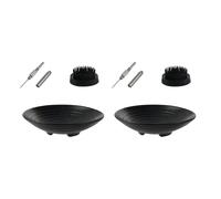 Dxoniislh 2X Kit Vaso Ikebana, Ciotola Ikebana in Ceramica e Fiore Kenzan in Metallo, con Strumento per Raddrizzare L'Ago Nero