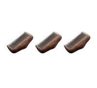Dxoniislh 3X Pettine Tascabile Legno di Sandalo Verde Naturale Super Narrow Dent Wood Pettini Pidocchi Statici Pettine per Barba Acconciatura Pettine in Legno di Sandalo