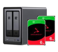 DXP2800 + 2x 6 TB Seagate IronWolf HDD Pacchetto, NAS