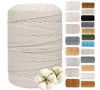 DXRPO Corda Macramè 3 mm x 300 m, Filo per Appendiabiti, DIY Knitting Craft, Decorazioni per Casa, Camera da Letto e Matrimoni (Beige)