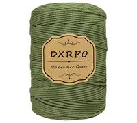 DXRPO Filato macramè, 3 mm x 300 m, macramè naturale, filato di cotone macramè, corda di cotone, viene utilizzato arazzo da parete, fioriera macramè, decorazione per piante fai da te, decorazione boho