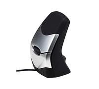 DXT DXT02 Precision V2 - Mouse ergonomico verticale (2000 dpi, 2m, USB), colore: Nero/ Argento