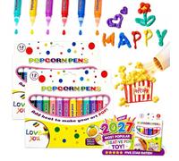 DXWEBISTRY Magic Popcornpens 3D Stift,Popcorn Pens, DIY Pennarelli Colorati, Pennarelli Creativi per Album Di Ritagli Progetti Artistici E Design Di Biglietti D'Auguri，B-2PCS