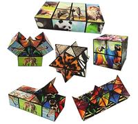 DxxD Magic Cube Infinity, 2 in 1 Animali Cubo Infinito Magico 3D Puzzle, Trasformabili Cubo per Speedcuber, Giocattolo per Animali, Decompressione Giocattolo per Bambin Adulti Ragazze, Gioco Educativo