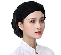 DXYAKY 6pcs Unisex Elastico Chef Cappello Cucina Cucina Servizio di Alimentazione Reti Capelli Reti Regolabile Mesh Cap, Rete nera (confezione da 6), taglia unica