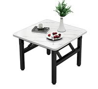 DXYDZSWD Foldable Square Coffee Table, Household MDF+Carbon Steel Bracket Study Desk, for Living Room, Bedroom Balcony (H53CM)(A,80cm)
