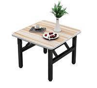 DXYDZSWD Foldable Square Coffee Table, Household MDF+Carbon Steel Bracket Study Desk, for Living Room, Bedroom Balcony (H53CM)(C,70cm)