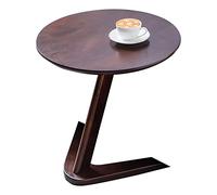 DXYDZSWD Tavolino rotondo da caffè, semplice piccolo comodino in legno massello for appartamento, for scrivania for il tempo libero in camera d'albergo(C,50cm)