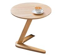 DXYDZSWD Tavolino rotondo da caffè, semplice piccolo comodino in legno massello for appartamento, for scrivania for il tempo libero in camera d'albergo(B,60cm)