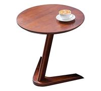 DXYDZSWD Tavolino rotondo da caffè, semplice piccolo comodino in legno massello for appartamento, for scrivania for il tempo libero in camera d'albergo(A,60cm)