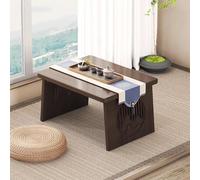 DXYDZSWD Tavolo da pranzo pieghevole, multifunzionale in stile giapponese, quadrato, in bambù, per sedersi sul pavimento, camera da letto, finestra a bovindo (B, 60 x 40 x 30 cm)