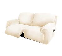 DXYQXL Copridivano elasticizzato in velluto per poltrona reclinabile, protegge e abbellisce il tuo divano a 2 posti! 6 pezzi extra larghi 190,5-254 cm, morbidi e lavabili con tasca laterale