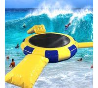 Dxysyldrun 10ft,Trampolino d'Acqua Gonfiabile, Trampolino del Lago, Trampolino d'Acqua con Scivolo, Piscina per Bambini, Piattaforma di Nuoto per Bambini E Adulti, Parco Acquatico Trampolino