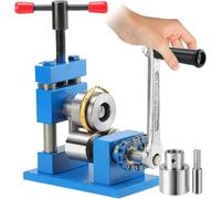 Dxysyldrun Fresa Manuale per Gioielli, Rullo Combinato 2-in-1 con 2 Rulli, Regolazione dello Spessore/Manico Rimovibile, Piegaline per Braccialetti