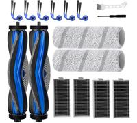 Dxyue 16 pezzi di ricambio accessori per aspirapolvere robot Ecovacs Deebot X11 OmniCyclone/X11 Pro/X11 Pro Omni/X11, 2 spazzole principali, 2 panni per mocio a rullo, 4 filtri HEPA 6 spazzole