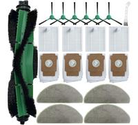 Dxyue 20 pezzi di ricambio per iRobot Roomba 105 Vac/ 105 Combo/105 Combo+/ Vac 2/104 Combo (Q0520/Q052) Robot Aspirapolvere, 1 Spazzola a Rullo 4 Filtri 4 Sacchetti per la Polvere 4 Stracci 6