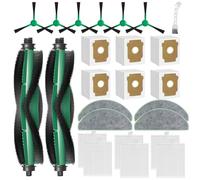 Dxyue 25 pezzi di ricambio per robot aspirapolvere iRobot Roomba 104 Combo/105 Vac/105 Combo+/ Vac 2/(Q0520/Q052), 2 spazzole a rullo, 6 filtri, 6 sacchetti per la polvere, 4 stracci, 6 spazzole