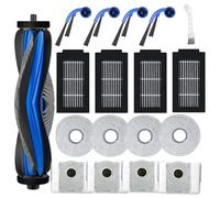 Dxyue Confezione da 18 accessori per aspirapolvere robot Ecovacs Deebot T30C Omni/T30C Pro Omni, 1 spazzola principale, 4 panni mocio, 4 spazzole laterali, 4 filtro, 4 sacchetti per la polvere, 1
