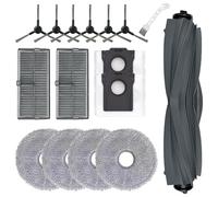 Dxyue Kit di 16 pezzi di ricambio per aspirapolvere Dreame Mova E30 Ultra, 1 spazzola principale, 6 spazzole laterali, 2 filtri, 4 panni per mocio, 2 sacchetti per la polvere, 1 spazzola per la