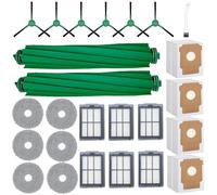 Dxyue Kit di accessori di ricambio per robot aspirapolvere iRobot Roomba Plus 405 Combo/505 Combo, 2 spazzole principali, 4 sacchetti per la polvere, 6 panni mocio, 6 filtri, 6 spazzole laterali, 1