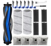Dxyue Kit di accessori per aspirapolvere Ecovacs Deebot X11 Pro Omni/X11 Pro/X11 Robot aspirapolvere, 1 spazzola principale, 2 panni a rullo, 4 filtri HEPA, 6 spazzole laterali, 4 sacchetti per la