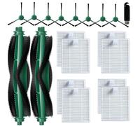 Dxyue Kit di pezzi di ricambio da 19 pezzi compatibile con iRobot Roomba 105 Vac, Q0120, Y0110, Y0140, Q0520, Q011, 105 Combo Robot Aspirapolvere, 2 spazzole a rullo, 8 filtri Hepa, 8 spazzole